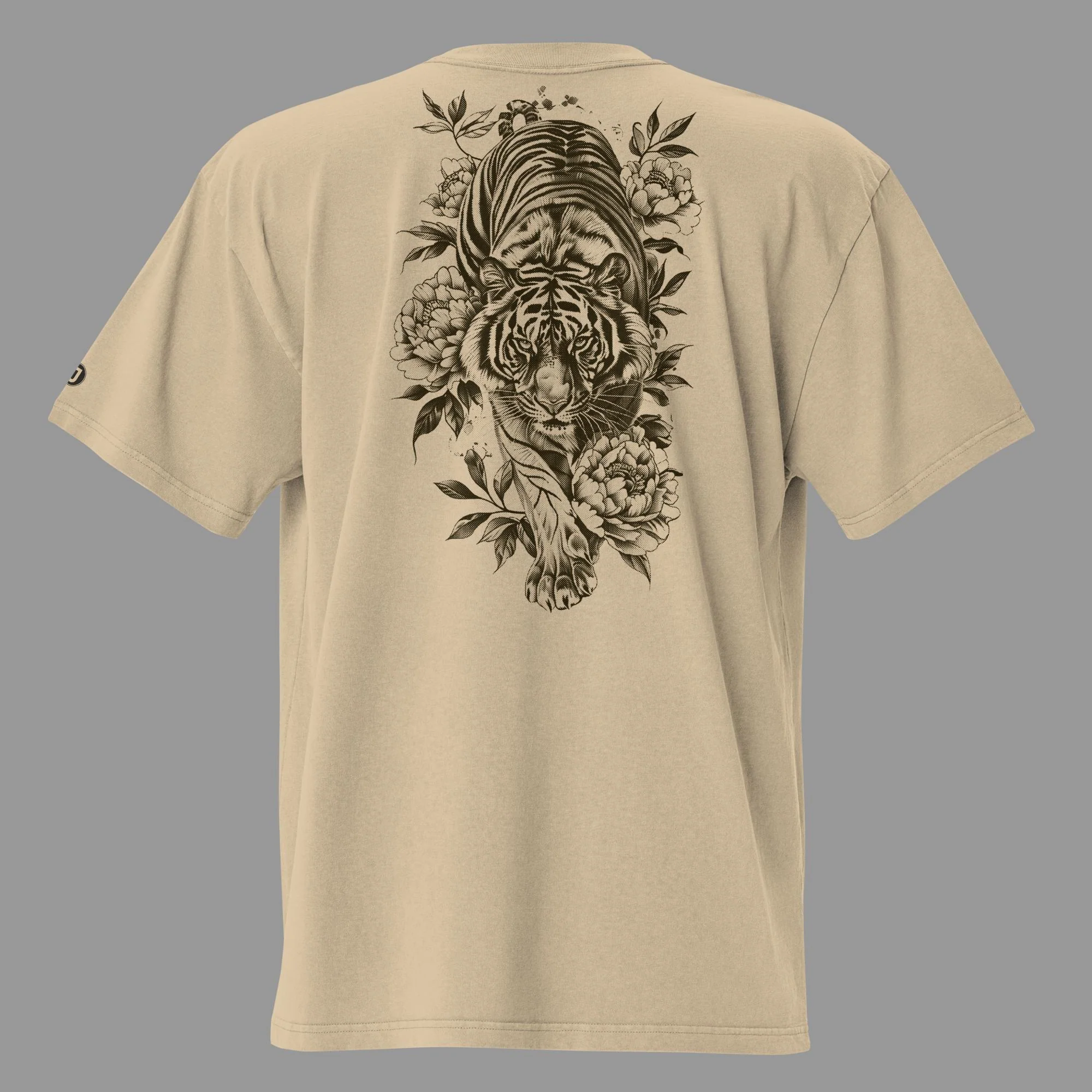 Savage Bloom Men's Oversized Faded T-Shirt (back print) | AS Colour - Image 7