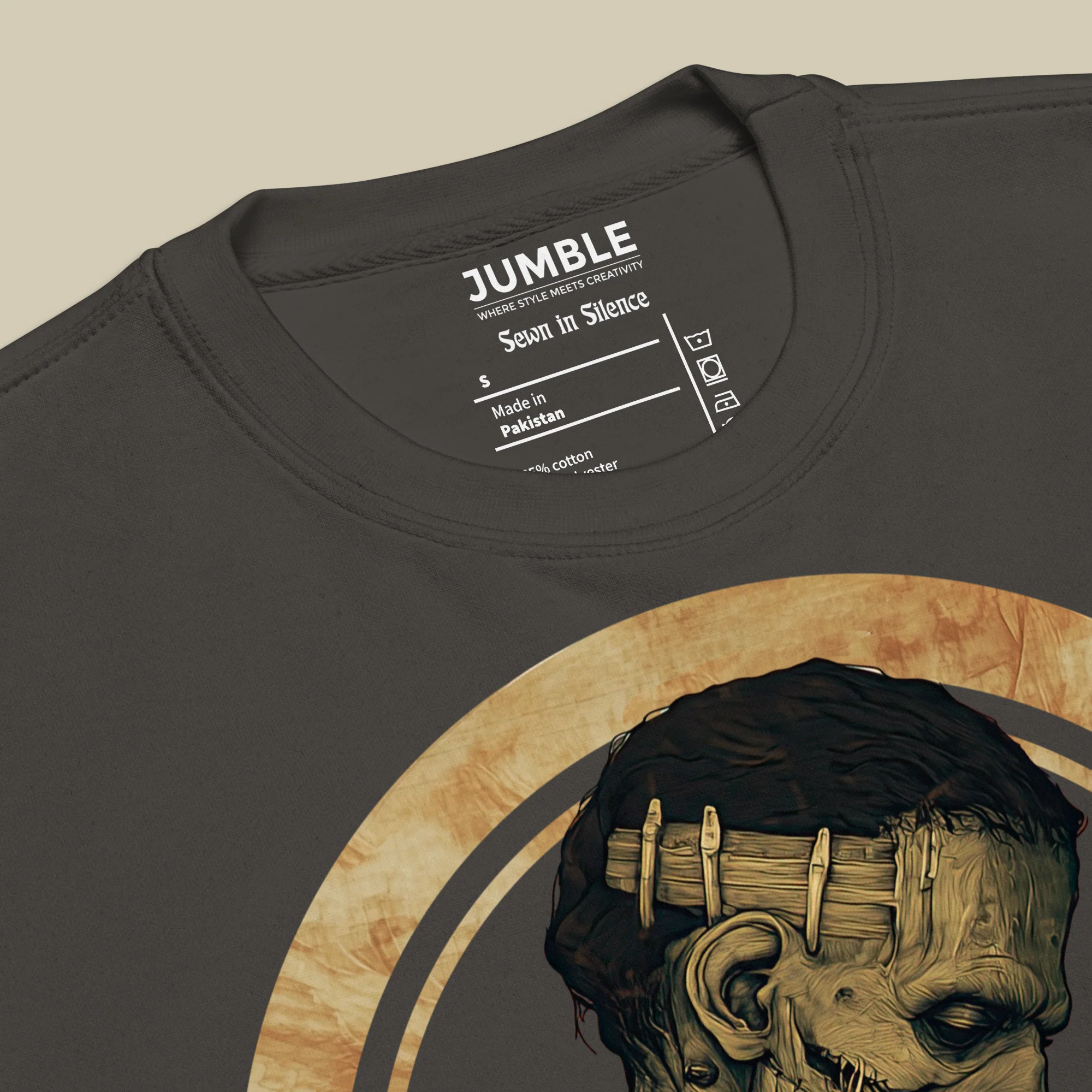 Sewn in Silence Premium Sweatshirt | Cotton Heritage - Image 3