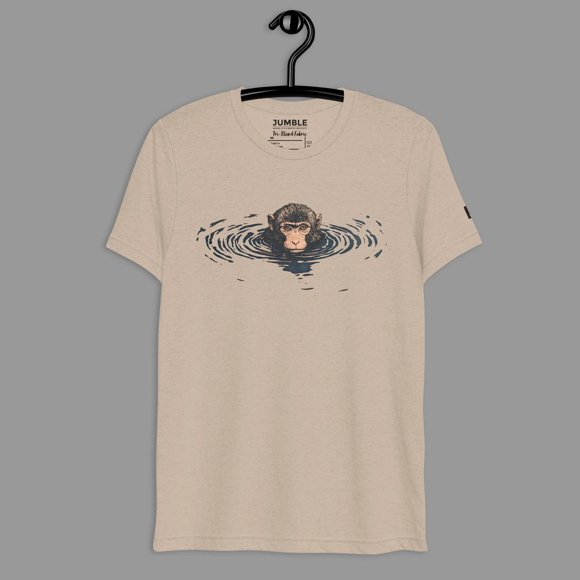 Shizukana Mizu Lightweight Short Sleeve Vintage T-Shirt | Tri-Blend - Image 4