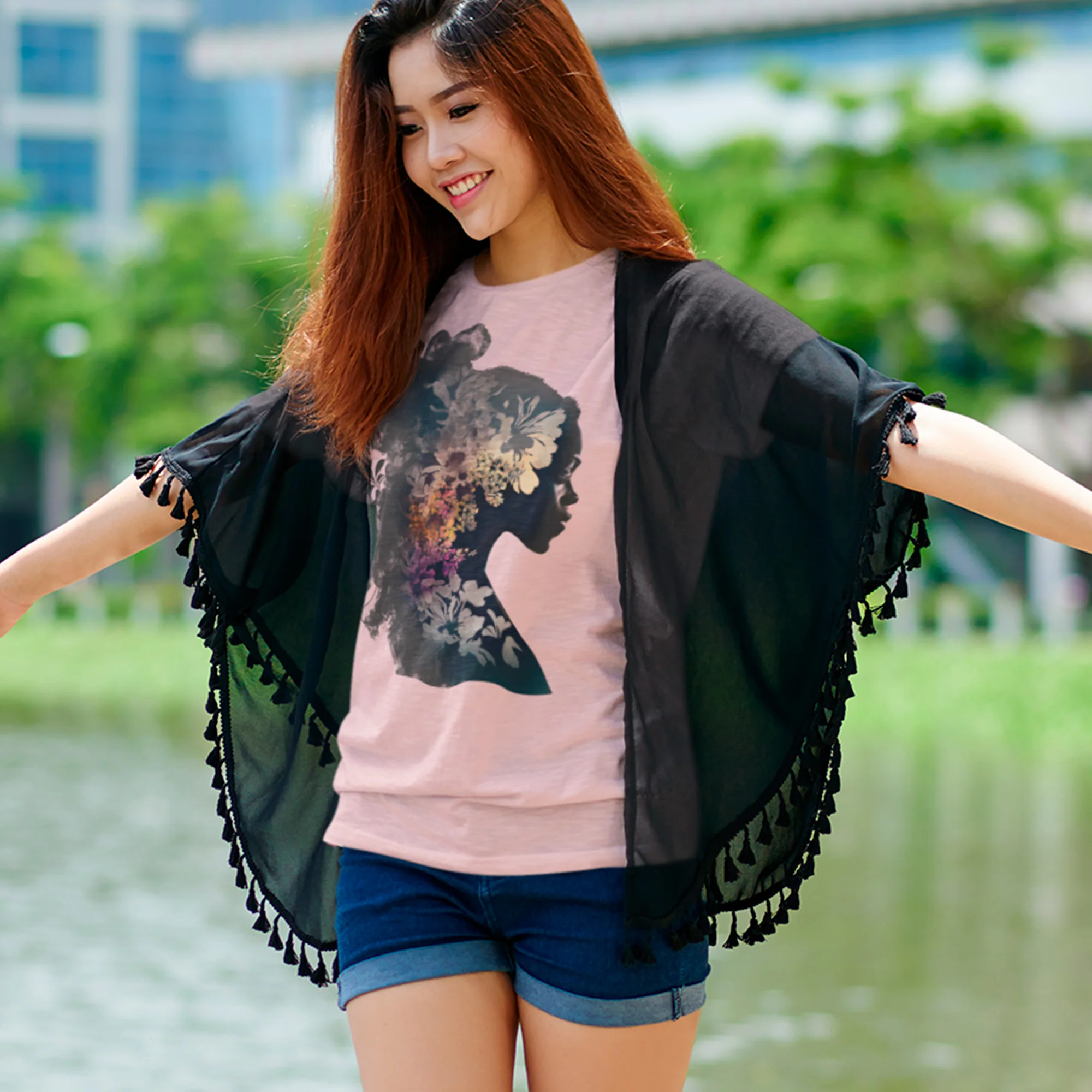 Smoke Dreams Modern Regular Fit T-Shirt | Bella+Canvas - Image 2