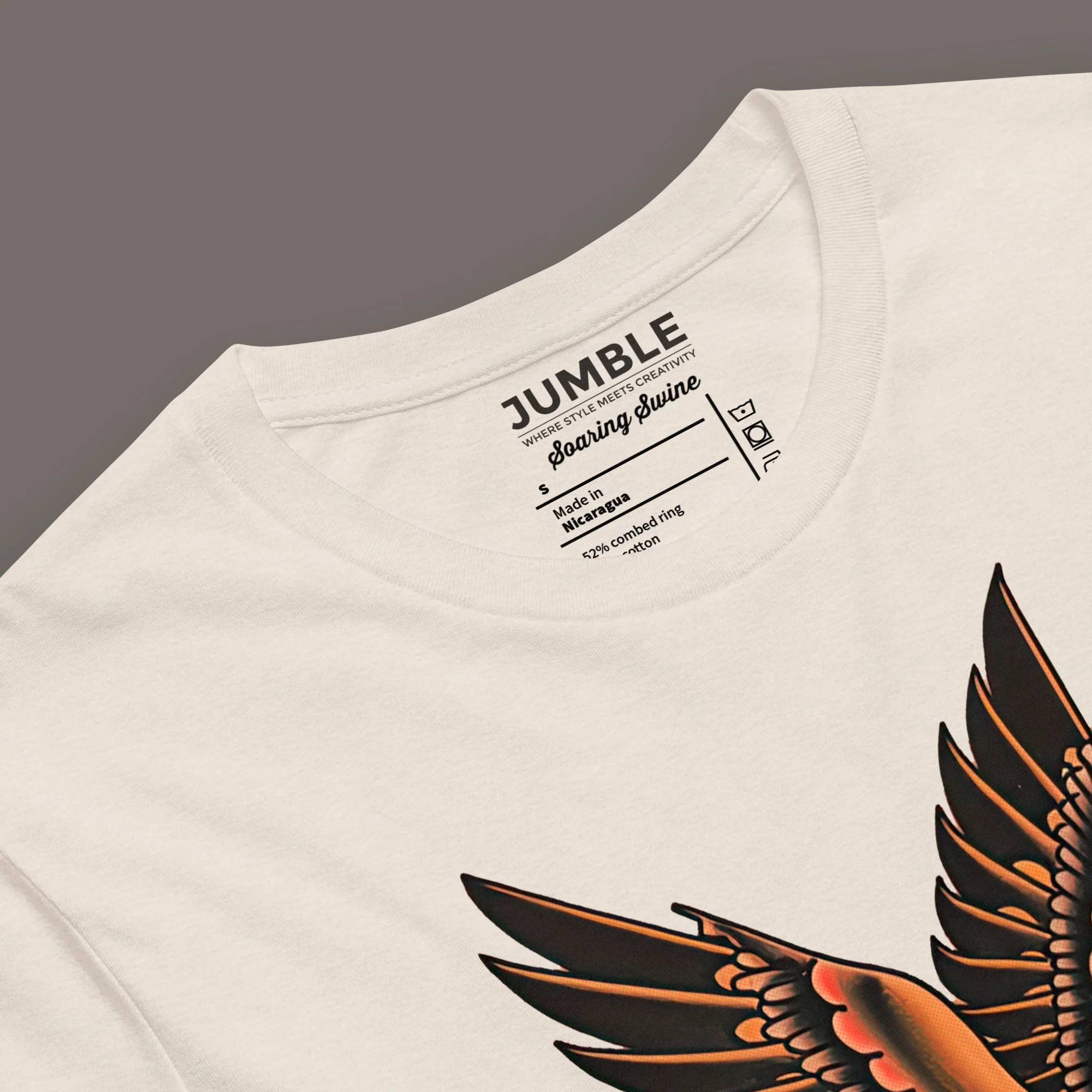Soaring Swine Modern Regular Fit T-Shirt | Bella+Canvas - Image 18