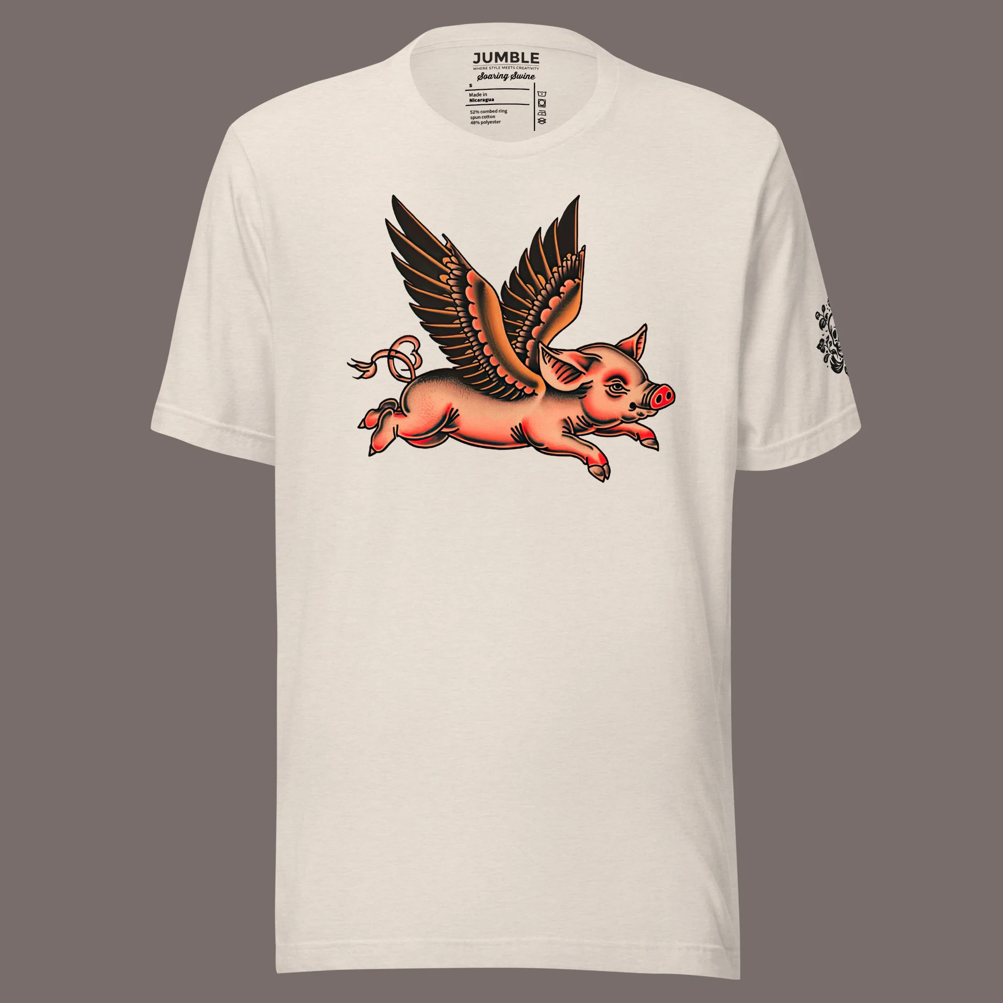 Soaring Swine Modern Regular Fit T-Shirt | Bella+Canvas - Image 19