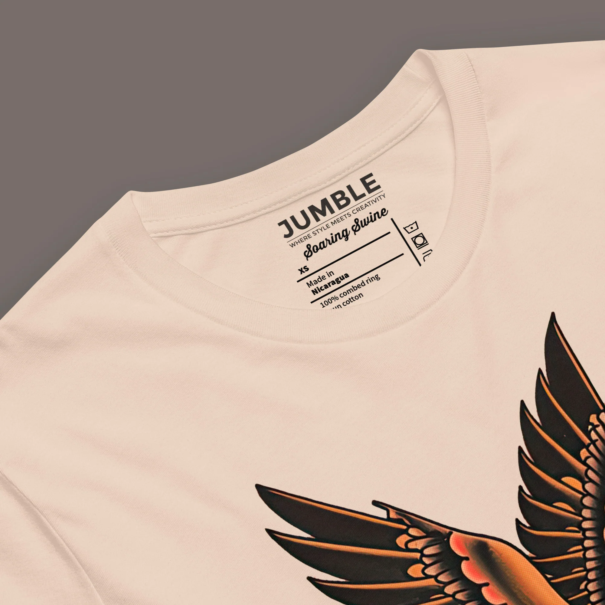 Soaring Swine Modern Regular Fit T-Shirt | Bella+Canvas - Image 6