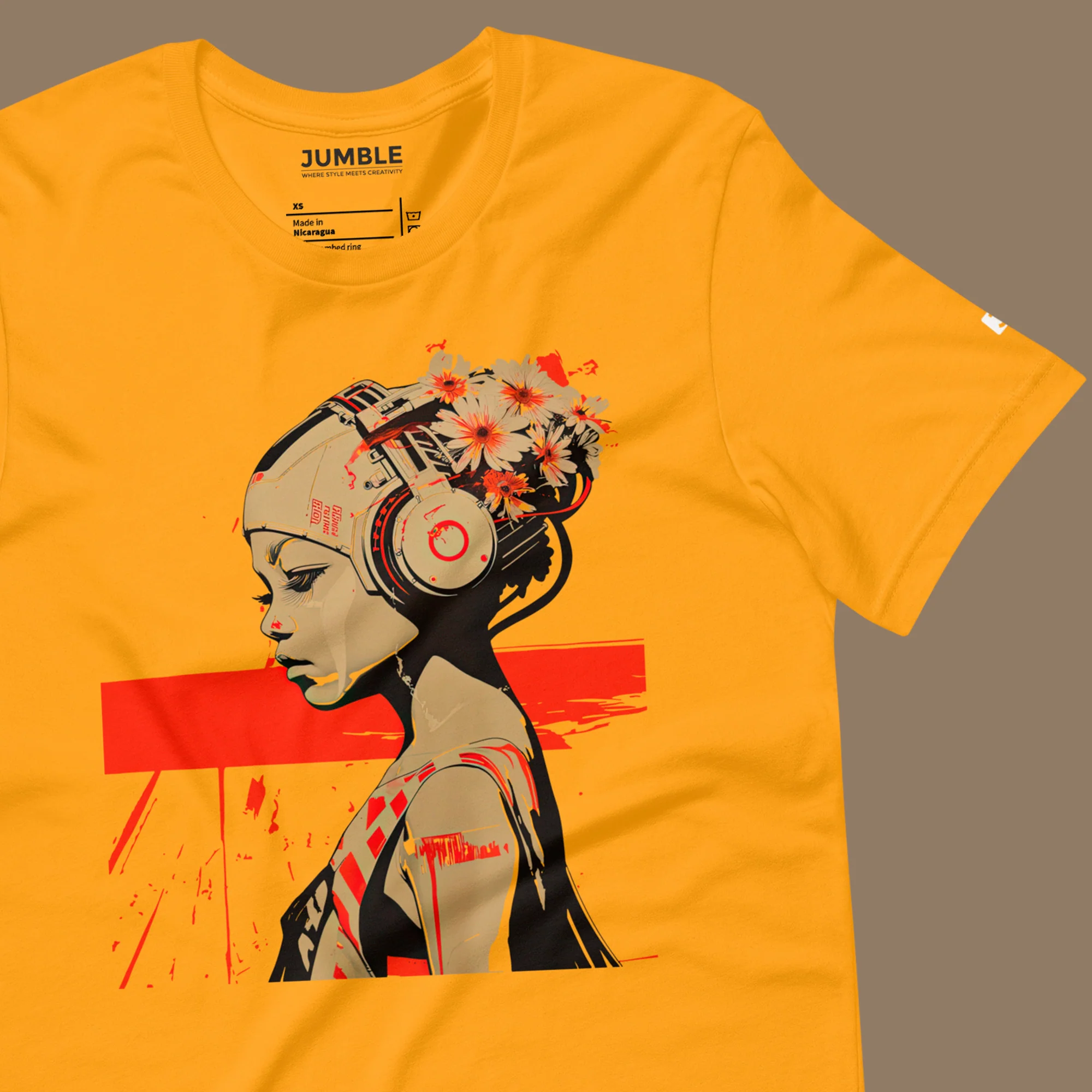 Techno Bloom Modern Regular Fit T-Shirt | Bella+Canvas - Image 10