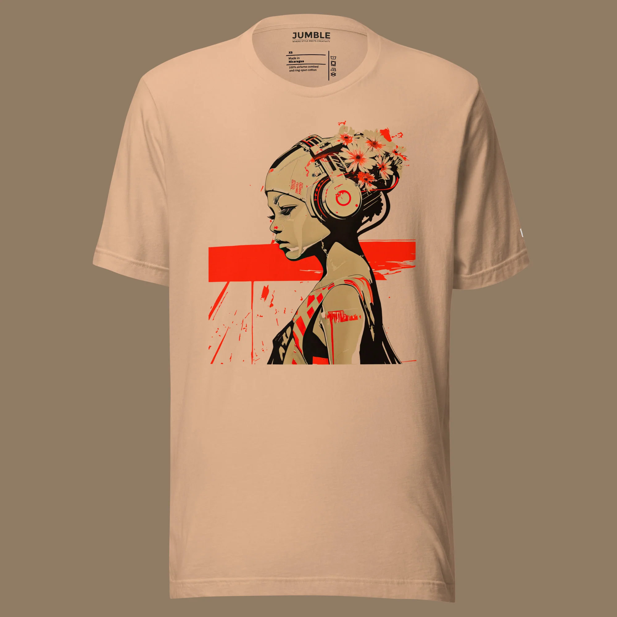 Techno Bloom Modern Regular Fit T-Shirt | Bella+Canvas - Image 19