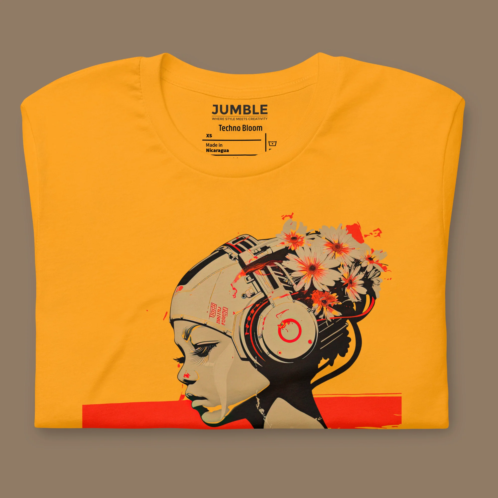 Techno Bloom Modern Regular Fit T-Shirt | Bella+Canvas - Image 8