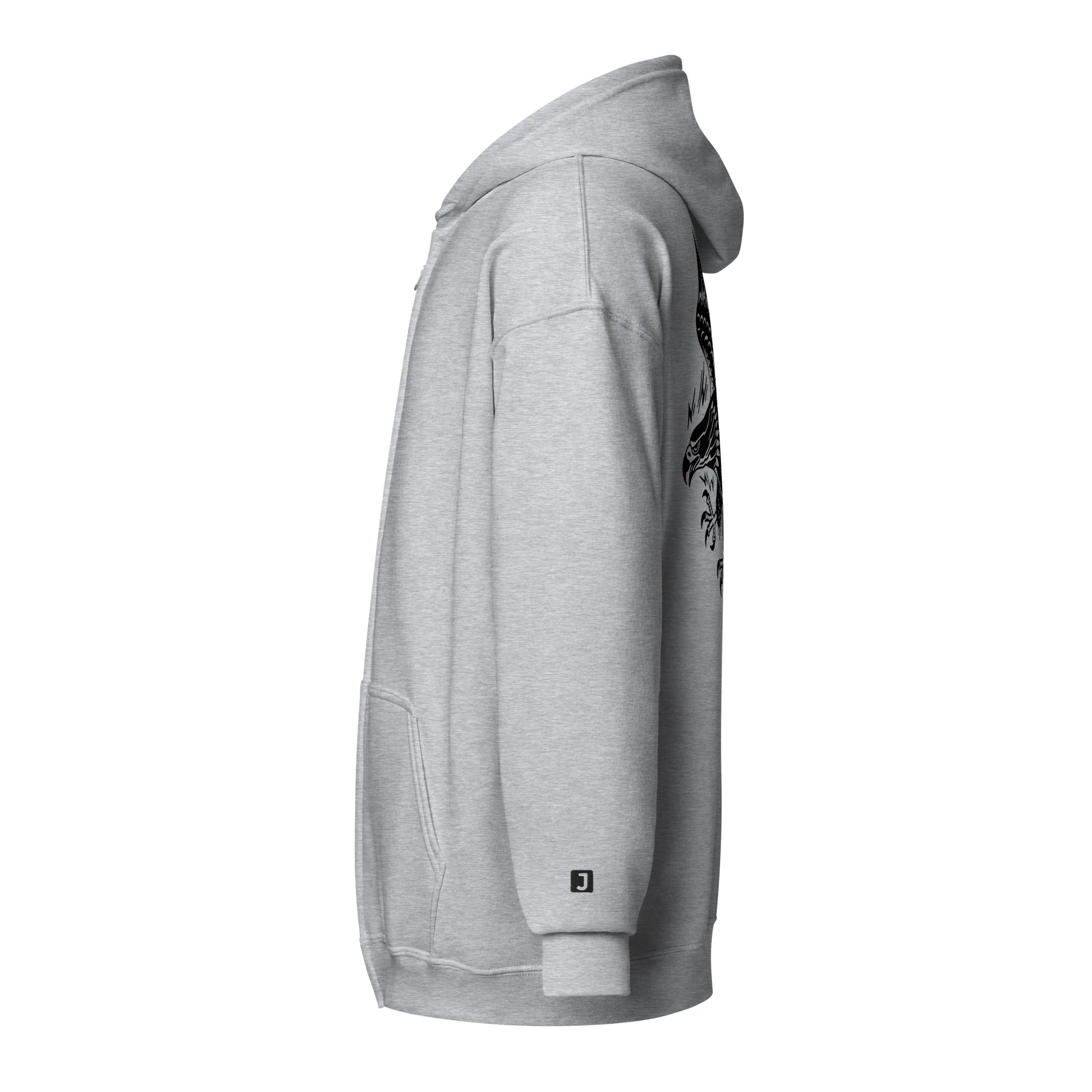 Thunderbird Classic Zip-Up Hoodie (back print) | Gildan - Image 9