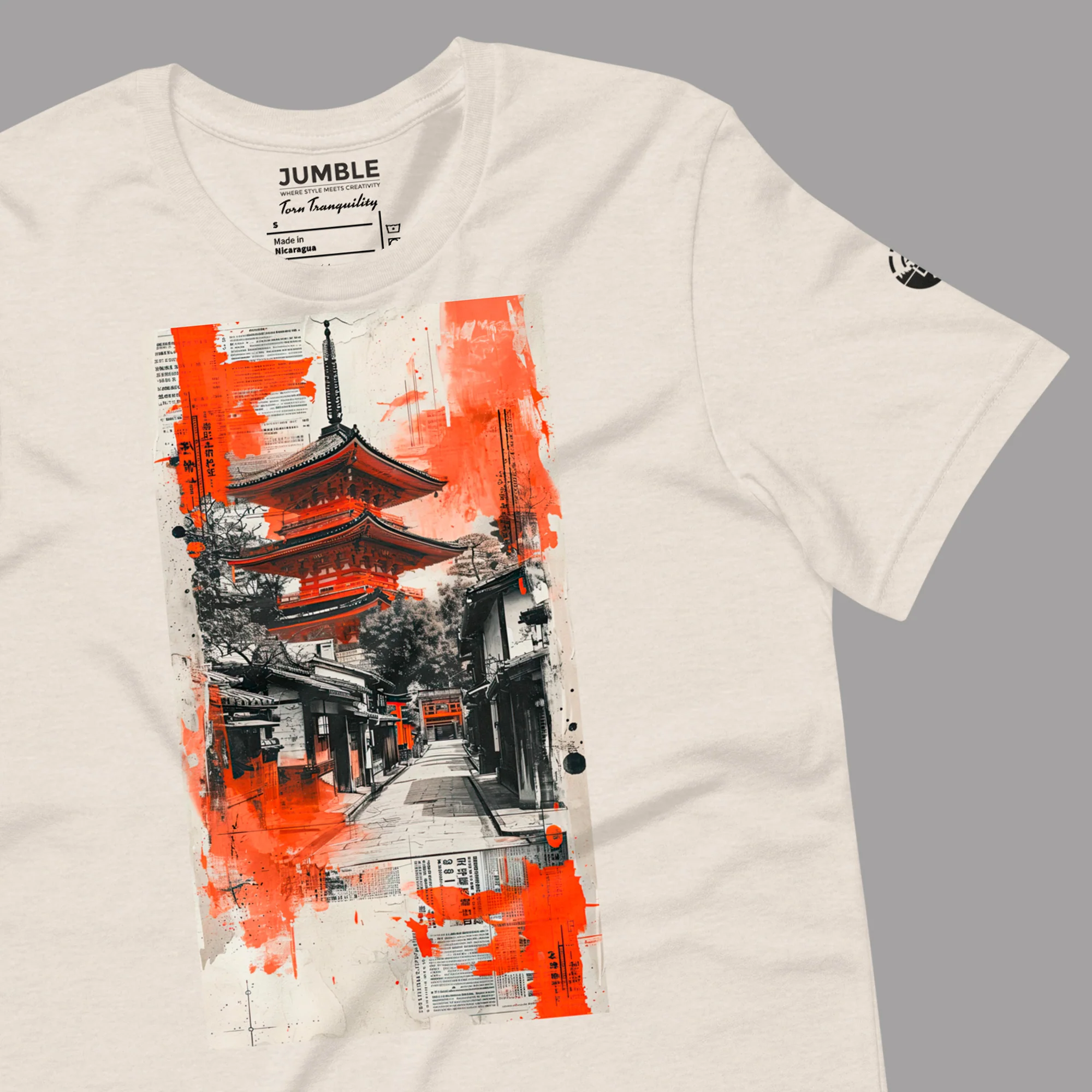 Torn Tranquility Modern Regular Fit  T-Shirt | Bella+Canvas - Image 3