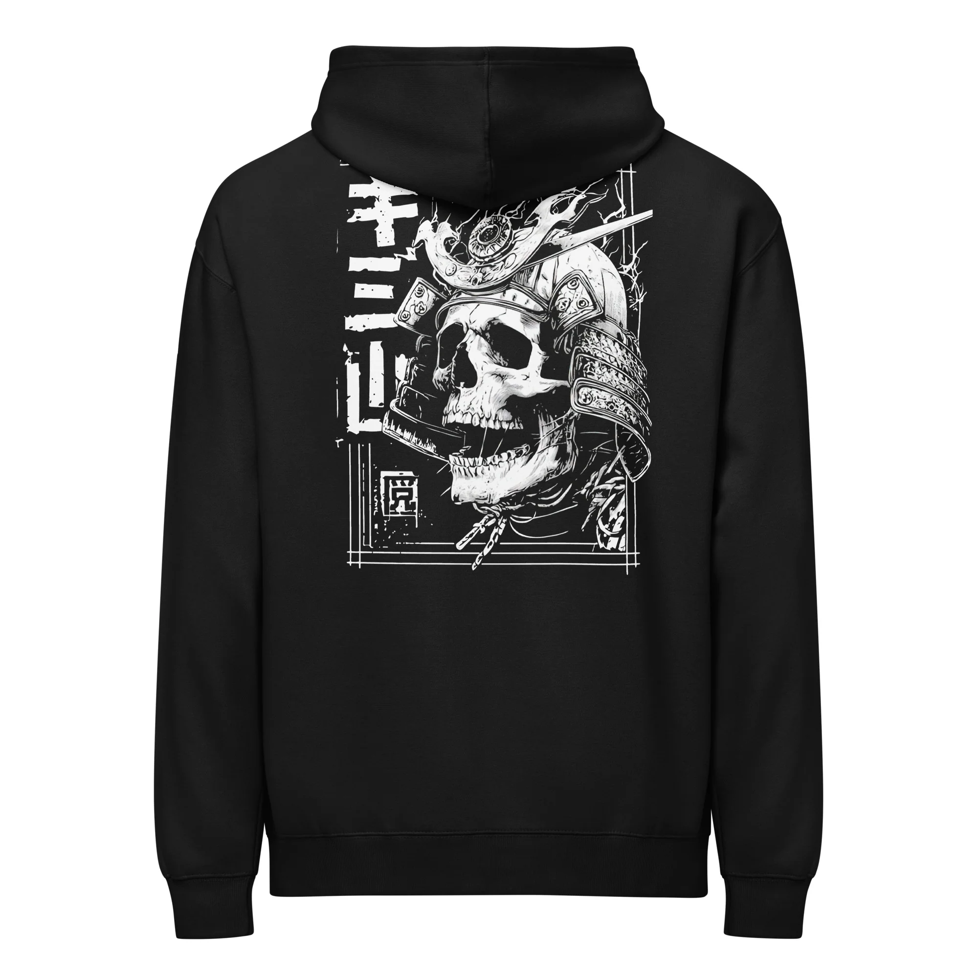 Yoroi Dokuro Men’s Oversized Boxed Hoodie (back print)  | Cotton Heritage - Image 5